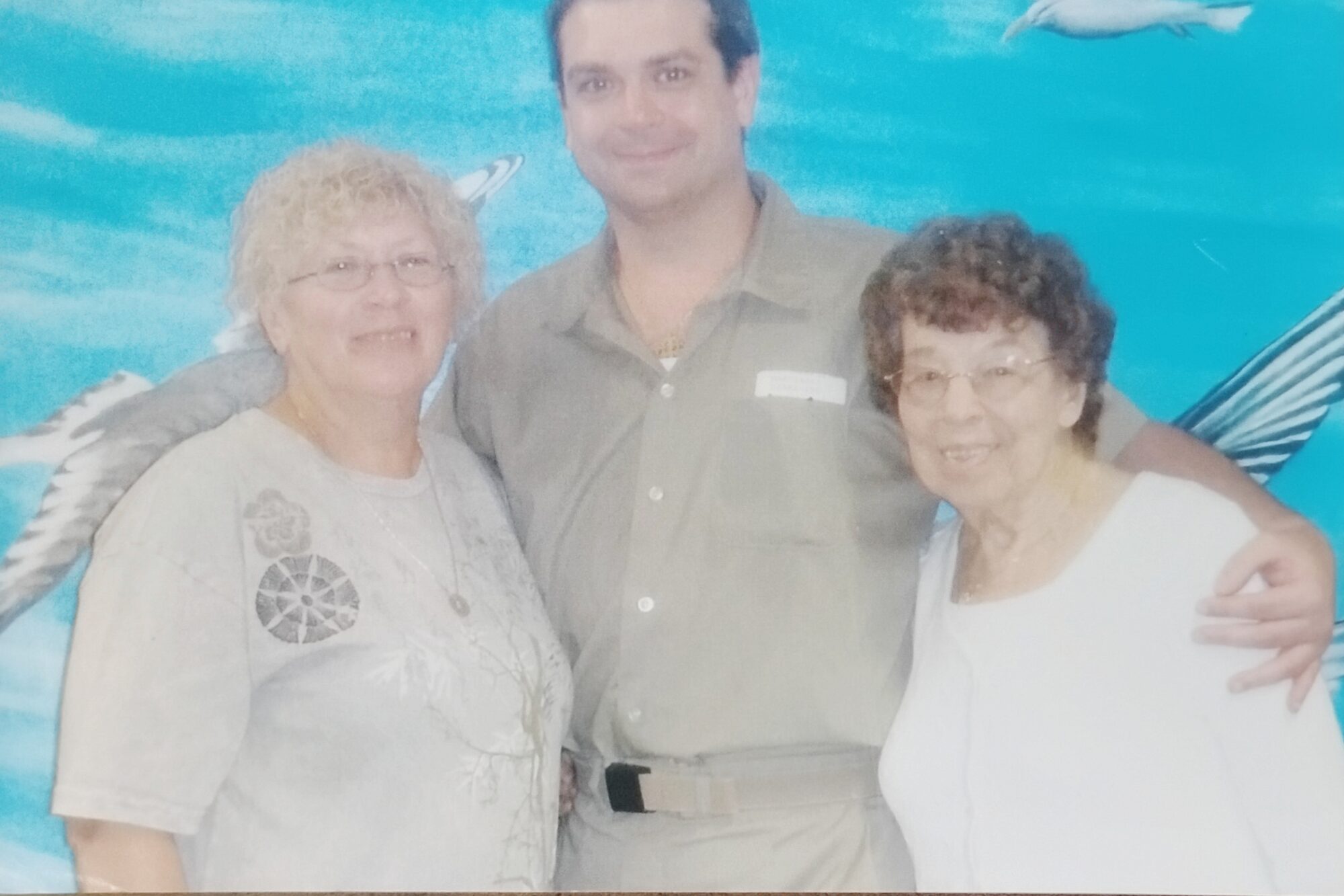 Gregory with family during visit